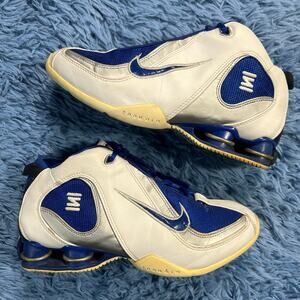 VINTAGE Nike Shox Flight Systems Basketball Sneakers Size 7 Mens White Blue 2004